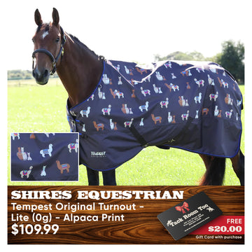 Shires Tempest Original Turnout- Lite (0g) - Alpaca Print